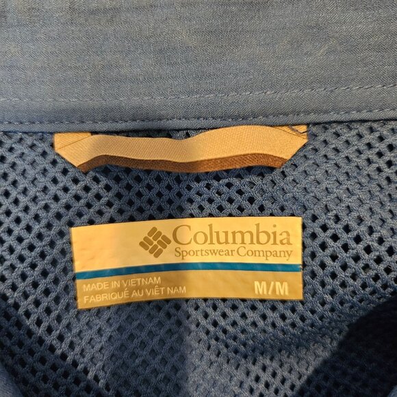 Columbia Mens L Blue PFG Bahama II Long Sleeve Shirt Vented Fishing Outdoor - Picture 12 of 14